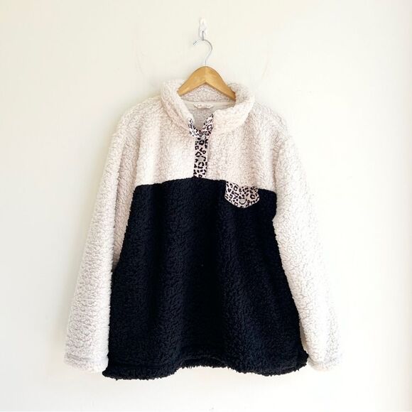 Linda Anderson Tops - Linda Anderson Color Block Sherpa Pullover